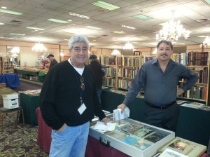 Jean Gonzalez of Somewhere In Time Books, with Ron Sollome (Old Scrolls Book Shop)