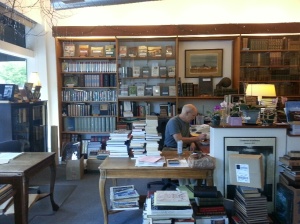 Chan Gordon at his desk (probably tallying up our bill!)